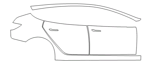 Right Side kit - Tesla Model 3 2018 PPF Kit