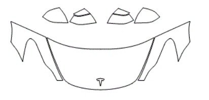 Half Hood Fender & Mirror Kit - Tesla Model 3 2022 PPF Kit