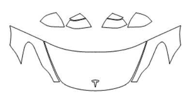 Half Hood Fender & Mirror Kit - Tesla Model 3 2023 PPF Kit