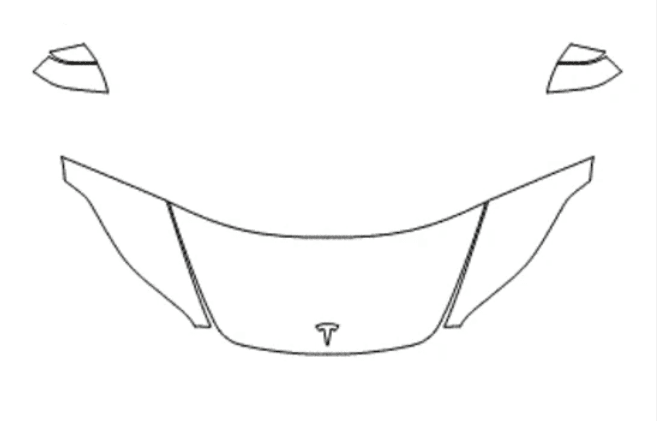 Half Hood Fender & Mirror Kit - Tesla Model 3 2024 PPF Kit