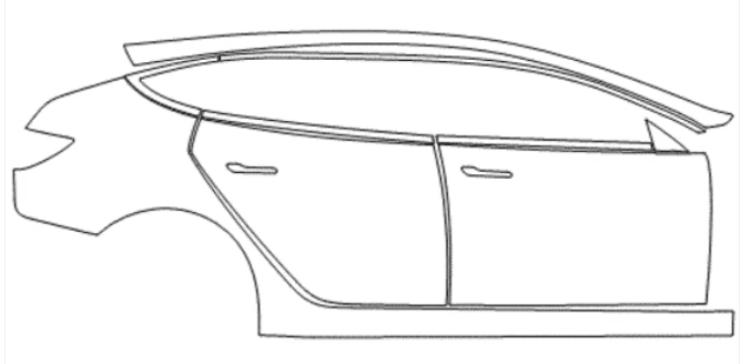 Right Side kit - Tesla Model 3 2024 PPF Kit