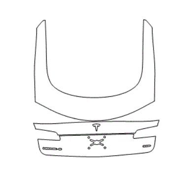 Trunk Lid Kit with 'P90D' Emblem - Tesla Model S 2015 PPF Kit