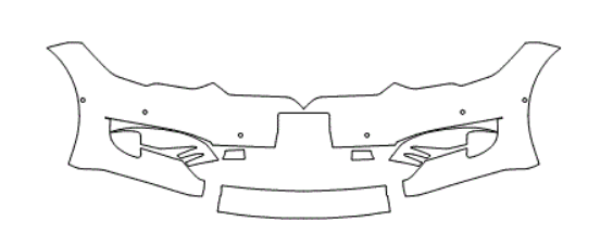 Bumper Kit Sensor With License Plate - Tesla Model S 2016 PPF Kit