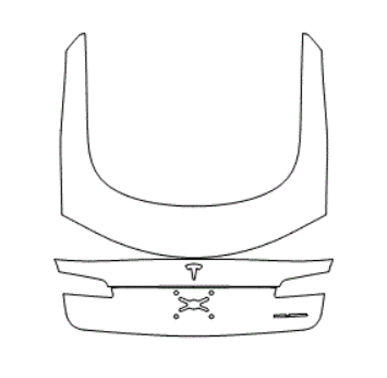 Trunk Lid Kit with 'Dual Motor' Emblem With Spoiler - Tesla Model S 2019 PPF Kit