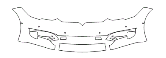 Bumper Kit Sensor No License Plate - Tesla Model S 2020 PPF Kit