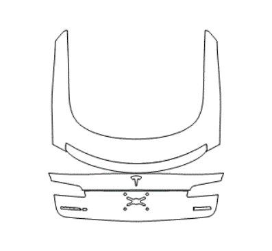 Trunk Lid Kit with 'Model S' & with 'P100D' Emblem With Spoiler - Tesla Model S 2020 PPF Kit