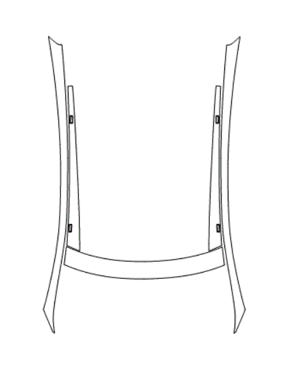 Cab Top & A-Pillar Kit 90D Panoramic Roof Trim - Tesla Model S 2021 PPF Kit