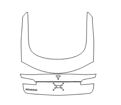 Trunk Lid Kit with 'Model S' Emblem - Tesla Model S 2021 PPF Kit