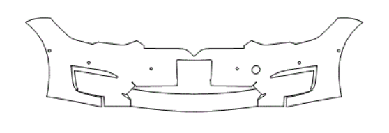 Bumper Kit Sensor With License Plate - Tesla Model S 2021.5 PPF Kit