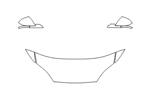 Half Hood Fender & Mirror Kit - Tesla Model S 2022 PPF Kit