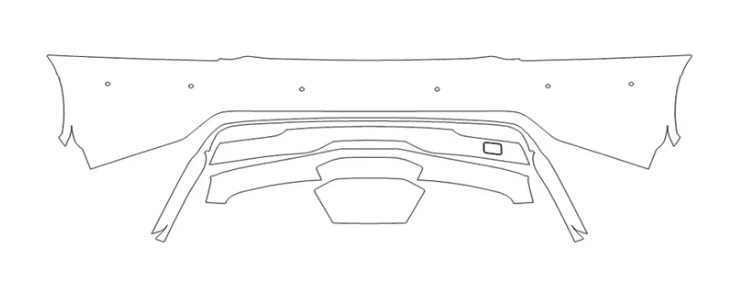Rear Bumper Kit with Parking Sensors - Tesla Model S 2023 PPF Kit