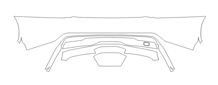 Rear Bumper Kit No Parking Sensors - Tesla Model S 2024 PPF Kit