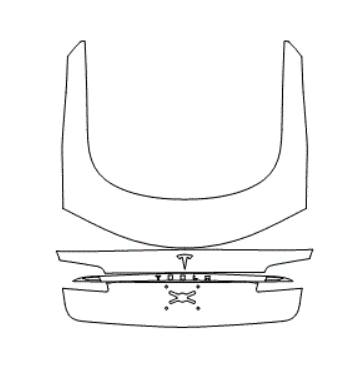 Trunk Lid Kit with 'Long Range' Emblem - Tesla Model S 2024 PPF Kit