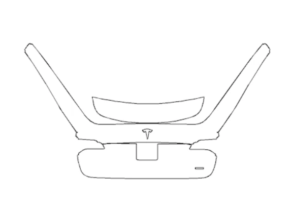 Trunk Lid Kit Emblem - Tesla Model X 2016 PPF Kit