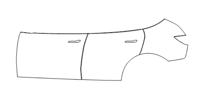 Left Rear Fender and Door Kit - Tesla Model Y 2021 PPF Kit