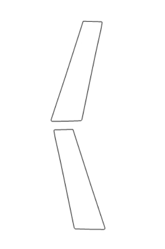 B-Pillar Kit with hole - Tesla Model Y 2023 PPF Kit