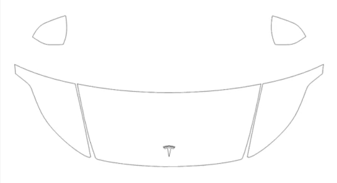 Half Hood Fender & Mirror Kit - Tesla Model Y 2025 PPF Kit